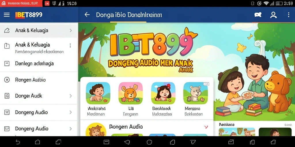 Tampilan antarmuka IBET899 yang menarik dan ramah anak.