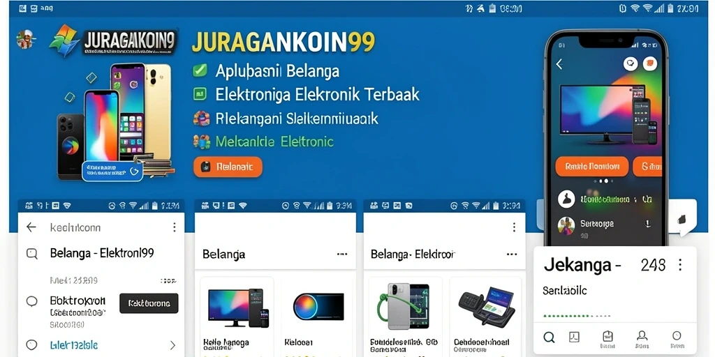 Antarmuka JURAGANKOIN99 menampilkan banyak pilihan produk elektronik.
