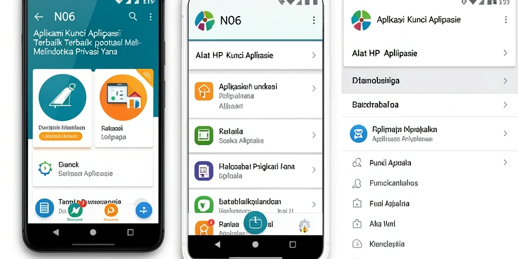 Antarmuka pengguna aplikasi Kunci Aplikasi N06 yang mudah digunakan.