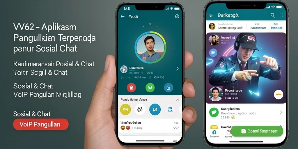 Antarmuka pengguna VV62 yang modern dan intuitif untuk VoIP Panggilan.